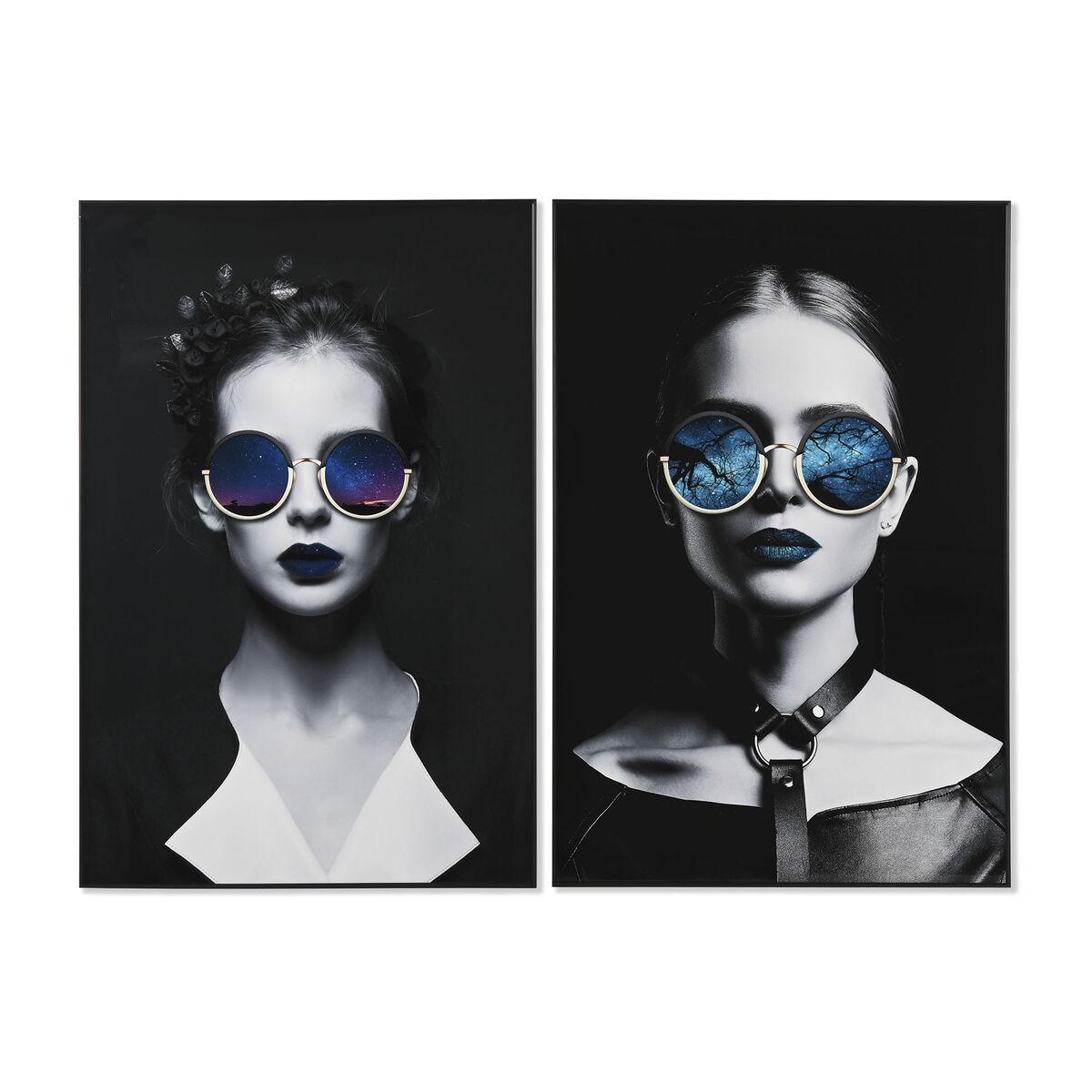 Vægmaleri i aluminium og MDF - moderne, 80 × 120 cm (sæt af 2) billede