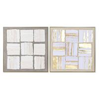 Maleri Home ESPRIT Abstrakt Moderne 102,3 x 4,5 x 102,3 cm (2 enheder)