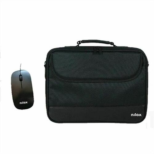 Laptop og musetaske Nilox NXMOS5156BK 15,6" Sort 16"