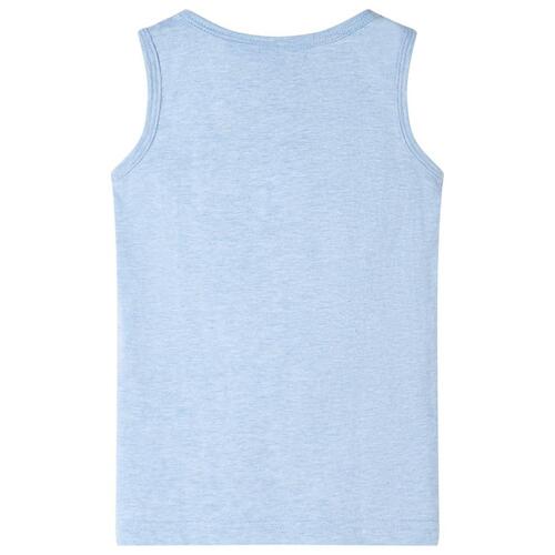 Tanktop til børn str. 128 blåmeleret