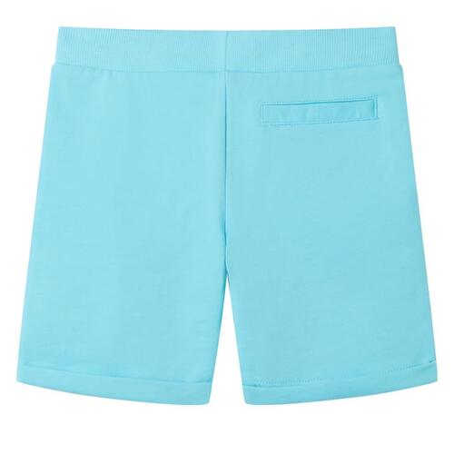 Shorts til børn str. 128 med snøre akvamarinblå