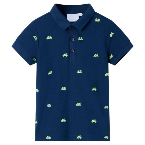 Poloshirt til børn str. 128 - marineblå