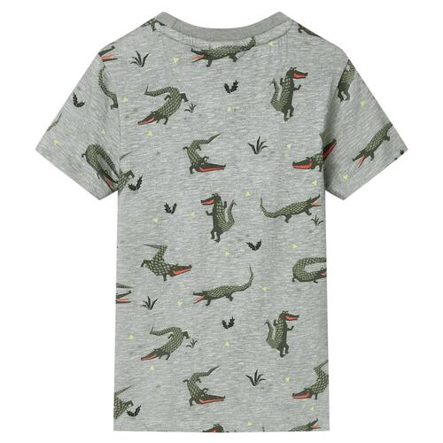 T-shirt til børn str. 116 lys kakimeleret