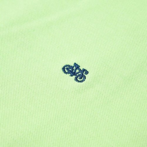 Polo til børn str. 128 - neongrøn med cykelmotiver
