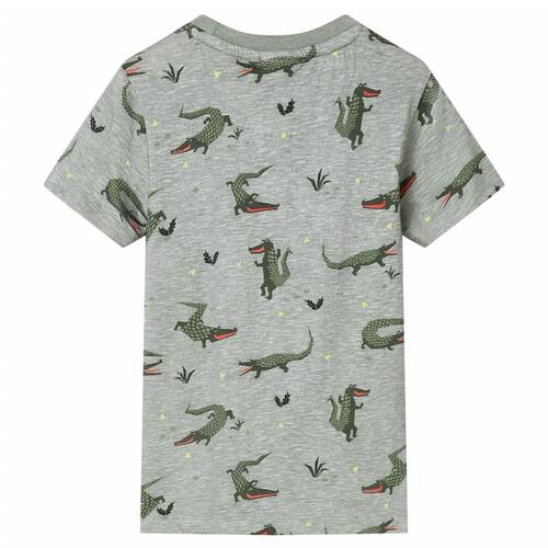 T-shirt til børn str. 92 lys kakimeleret