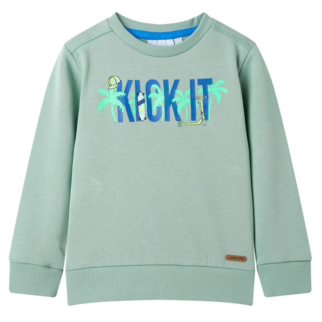 Sweatshirt til børn str. 128 lys kakifarve