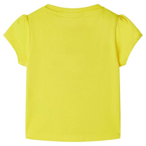 T-shirt til børn str. 116 gul