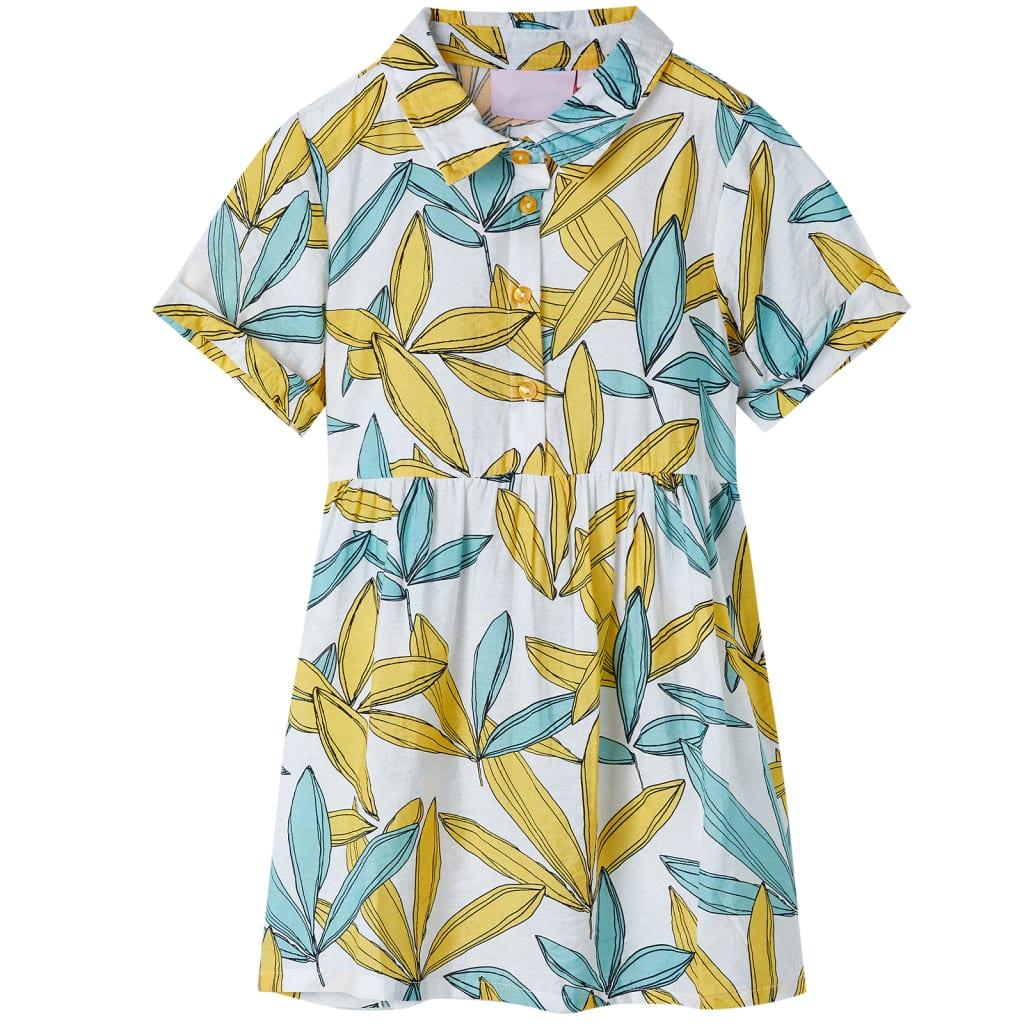 Kjole til børn str. 116 ecrufarvet billede