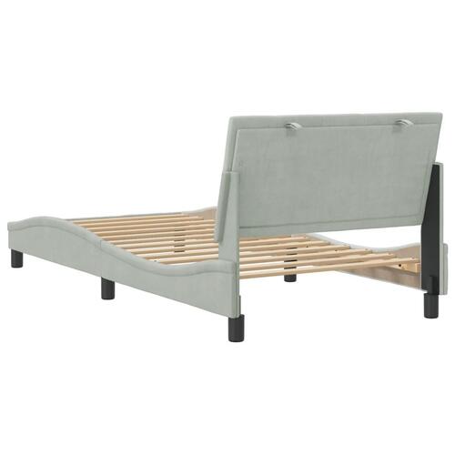 Sengeramme uden madras Lysegrå 100x200 cm Fløjl