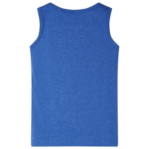 Tanktop til børn str. 116 blåmeleret