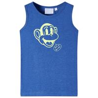 Tanktop til børn str. 140 blåmeleret
