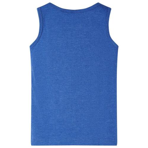 Tanktop til børn str. 140 blåmeleret