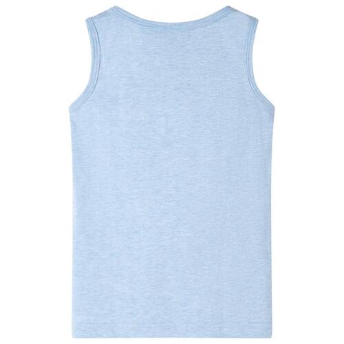 Tanktop til børn str. 140 blåmeleret