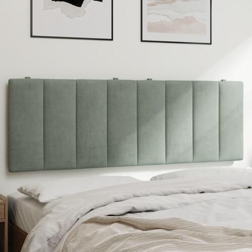 Gavlpude 140 cm velour lysegrå