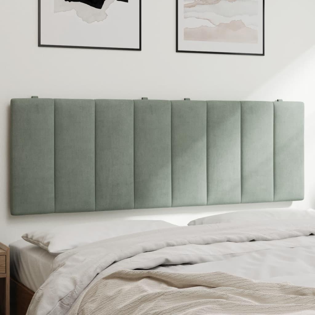 Gavlpude 140 cm velour lysegrå