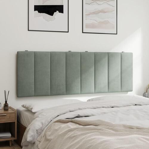 Gavlpude 140 cm velour lysegrå
