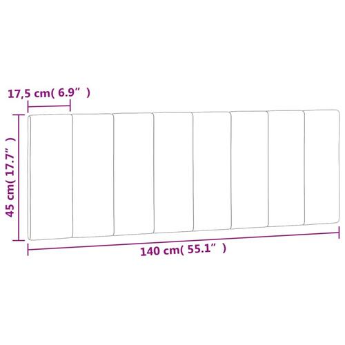 Gavlpude 140 cm velour lysegrå