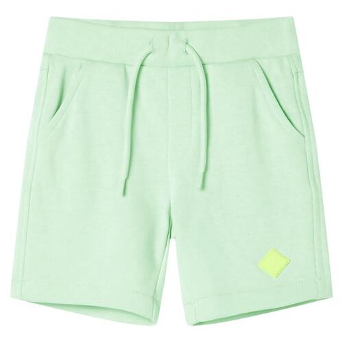 Shorts til børn str. 104 med snøre lysegrøn