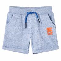 Shorts til børn str. 140 med snøre blåmeleret