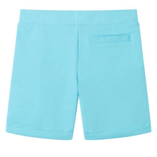 Shorts til børn str. 140 med snøre akvamarinblå