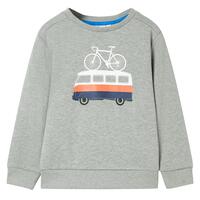 Sweatshirt til børn str. 92 lys kakimeleret