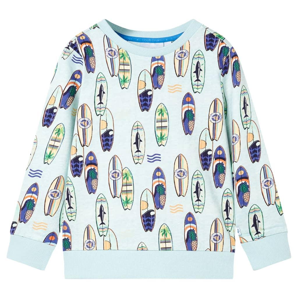 Sweatshirt til børn str. 128 blåmeleret