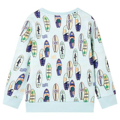 Sweatshirt til børn str. 128 blåmeleret