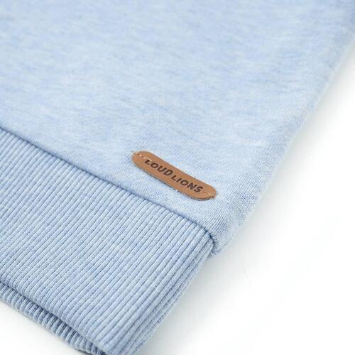 Sweatshirt til børn str. 116 blåmeleret