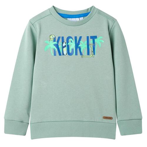 Sweatshirt til børn str. 140 lys kakifarve
