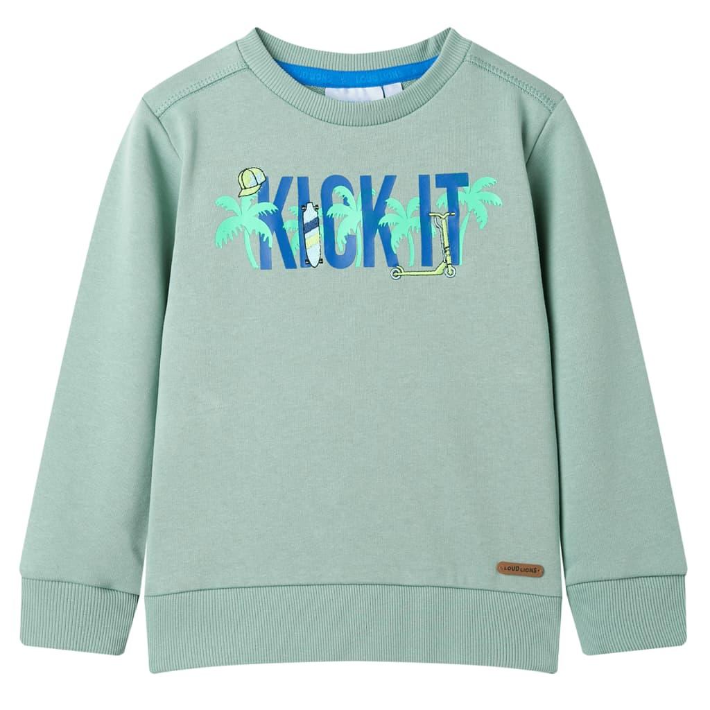 Sweatshirt til børn str. 140 lys kakifarve