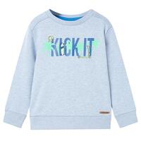 Sweatshirt til børn str. 140 blåmeleret