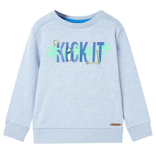 Sweatshirt til børn str. 140 blåmeleret