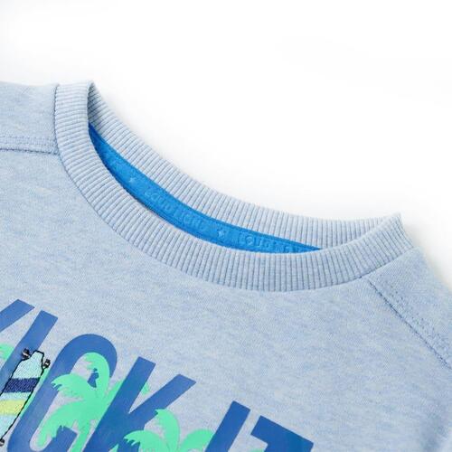 Sweatshirt til børn str. 140 blåmeleret