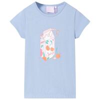 T-shirt til børn str. 128 blå