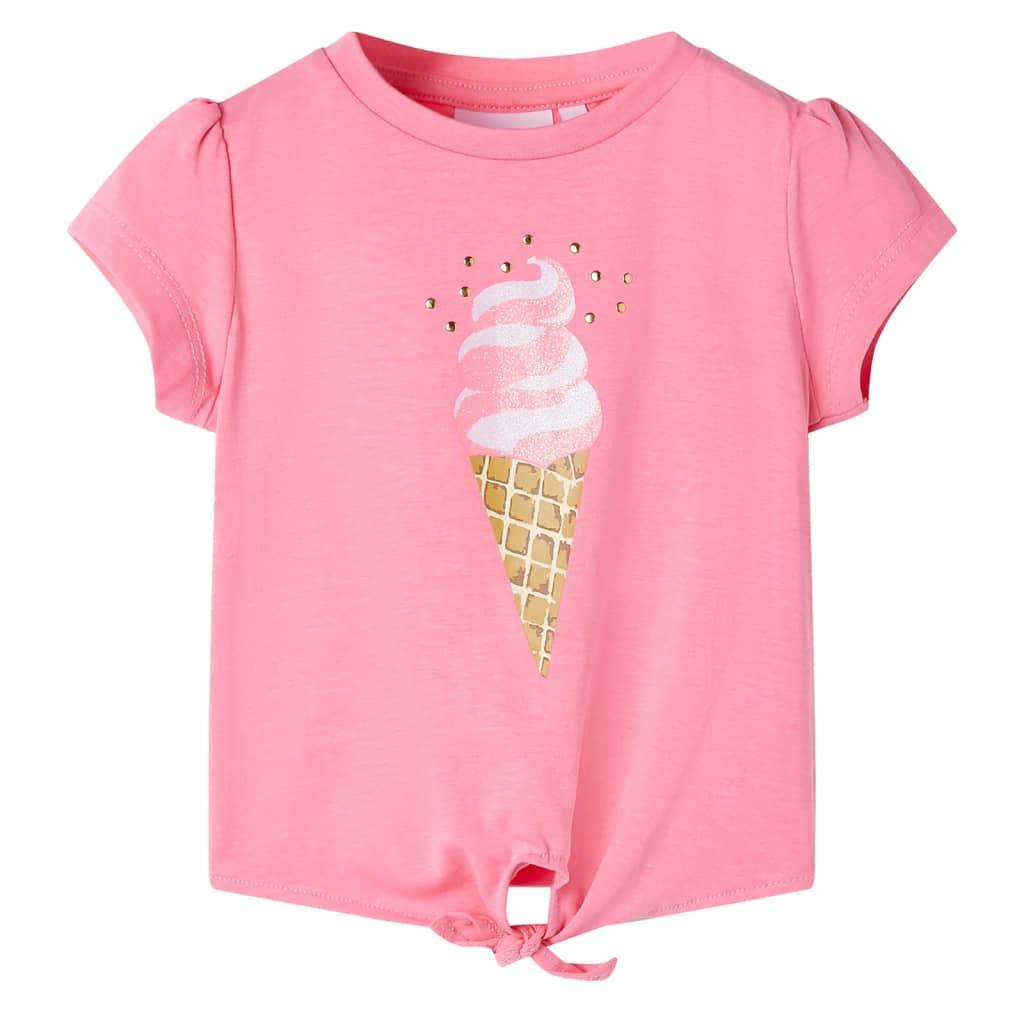 T-shirt til børn str. 92 lyserød billede