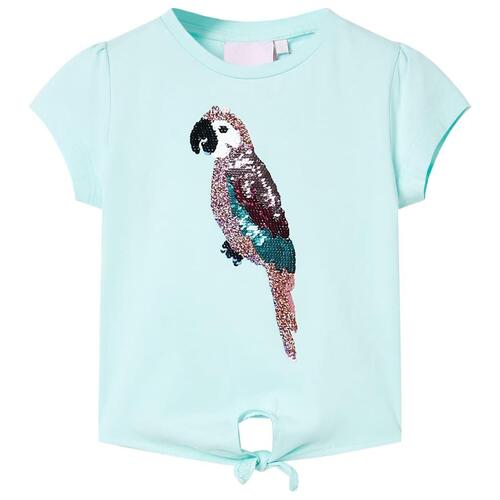 T-shirt til børn str. 92 akvamarinblå