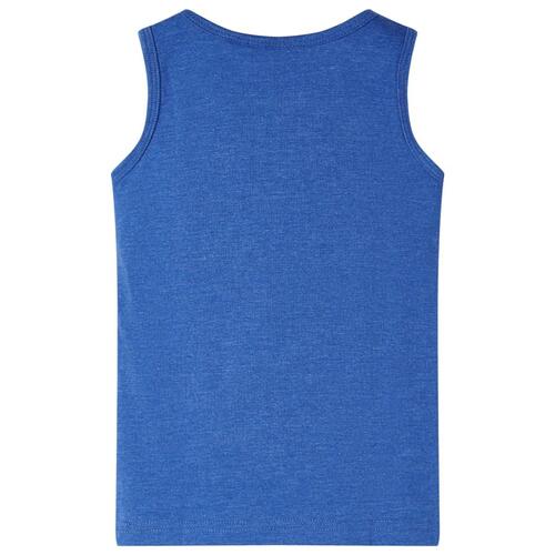Tanktop til børn str. 128 blåmeleret
