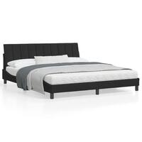 Sengeramme uden madras Sort 180x200 cm Fløjl