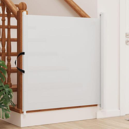 Udtrækkelig låge til kæledyr 82,5x125 cm hvid