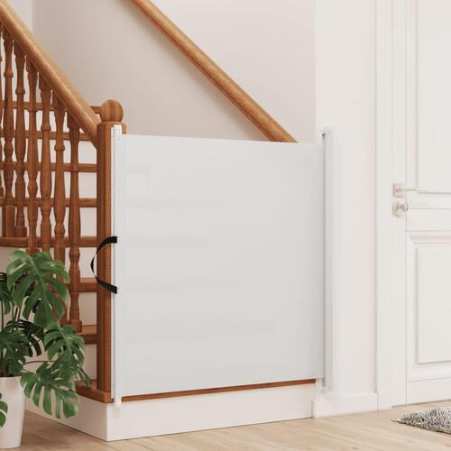 Udtrækkelig låge til kæledyr 82,5x125 cm hvid