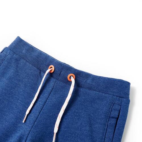 Shorts til børn str. 116 med snøre mørk blåmeleret