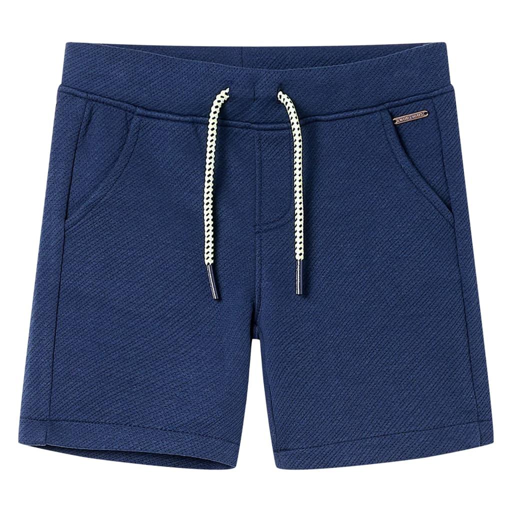 Shorts til børn str. 128 med snøre mørkeblå