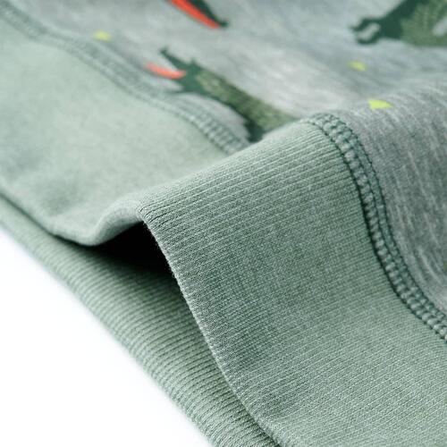 Sweatshirt til børn str. 104 lys kakimeleret
