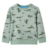 Sweatshirt til børn str. 128 lys kakimeleret