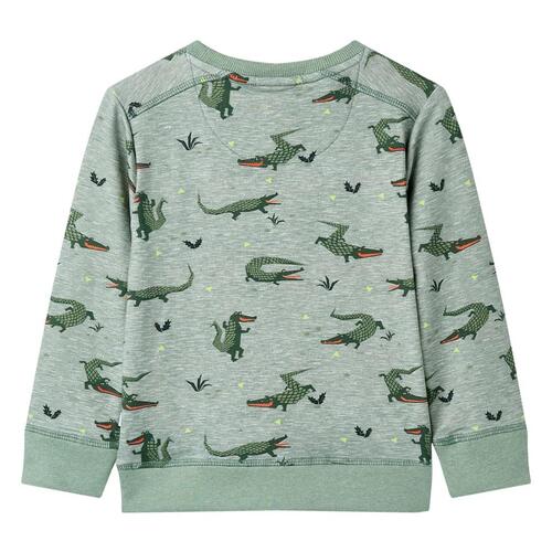 Sweatshirt til børn str. 128 lys kakimeleret