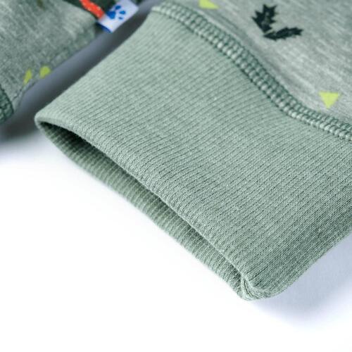 Sweatshirt til børn str. 128 lys kakimeleret