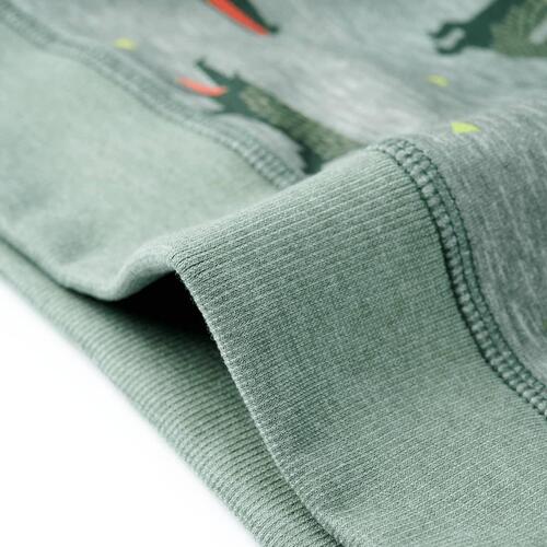 Sweatshirt til børn str. 128 lys kakimeleret