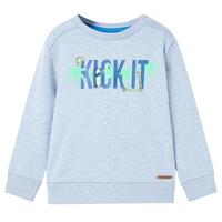 Sweatshirt til børn str. 128 blåmeleret