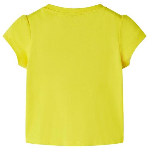 T-shirt til børn str. 116 gul