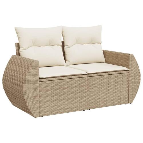 Sofasæt til haven 8 dele med hynder polyrattan beige